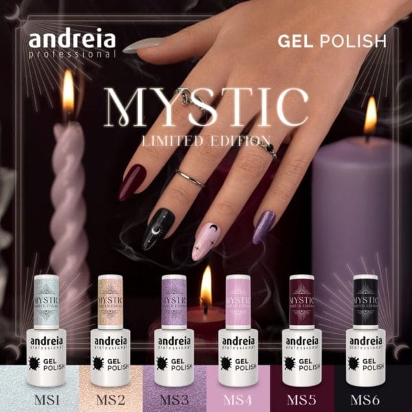 Andreia professional - gellak set - mystic limited edition gellak - 6 mysterieuze kleuren - ultra moderne gellak