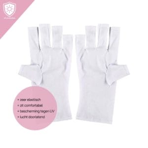 Anti-UV handschoen - Anti-UV - Straling bescherming - Wit - Handschoenen - UV-lamp - UV-Handschoenen - Nageldrogerlamp - Manicure - Gel Nagels