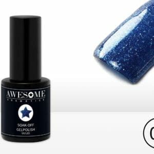 Awesome #04 Blauw met fijne glitter Gelpolish - Gellak - Gel nagellak - UV & LED