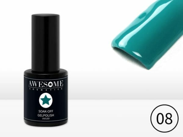 Awesome #08 Zee Groen Gelpolish - Gellak - Gel nagellak - UV & LED