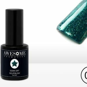 Awesome #09 Groen met fijne glitter Gelpolish - Gellak - Gel nagellak - UV & LED