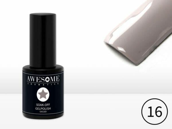 Awesome #16 grijs/ licht / nude gelpolish - gellak - gel nagellak - uv & led