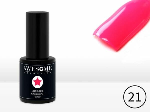 Awesome #21 roze gelpolish - gellak - gel nagellak - uv & led