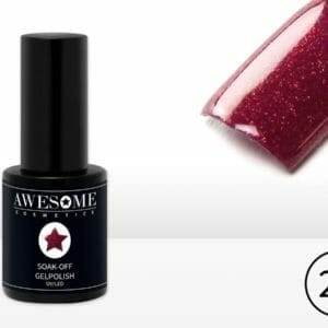 Awesome #27 Rood met fijne glitter Gelpolish - Gellak - Gel nagellak - UV & LED