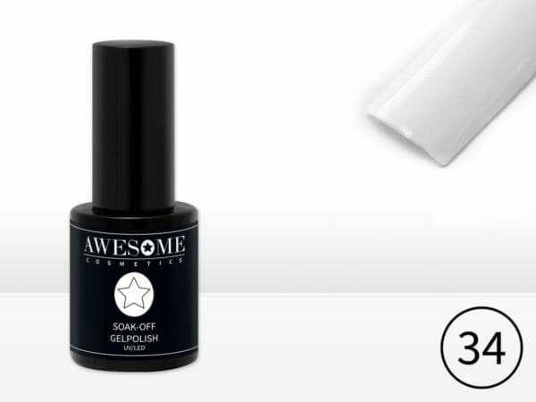 Awesome #34 Wit Gelpolish - Gellak - Gel nagellak - UV & LED