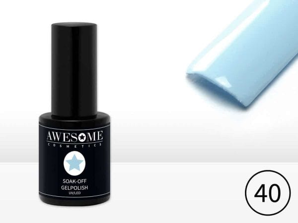 Awesome #40 Baby Blauw Gelpolish - Gellak - Gel nagellak - UV & LED