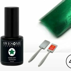 Awesome #42 Cat-Eye Zee Groen - Blauw Magneet - Magnetic Gelpolish incl. Cat-Eye Magneet stick- Gellak - Gel nagellak - UV & LED