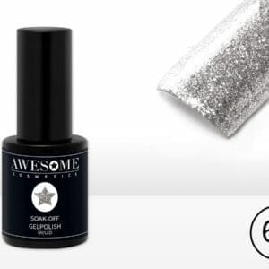 Awesome #65 Zilver Glitter Gelpolish - Gellak - Gel nagellak - UV & LED