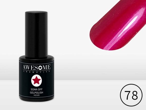 Awesome gellak #78 zuurstok roze (metalic glans) gelpolish - gellak - gel nagellak - uv & led