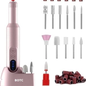 BOTC Elektrische Nagelvijl met Oplaadstation - Nagelfrees - Manicure & Pedicure - Nagels Vijlen, Polijsten & Inkorten - Roze