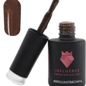 #BRILLIANTBROWN - Influence Gellac - Bruine gellak - Gellak bruin UV - Gellak glitter - UV Gellak - Gel nagellak - Gellac - Kado vrouw - Valentijns cadeau - Kado voor haar - 10 ml