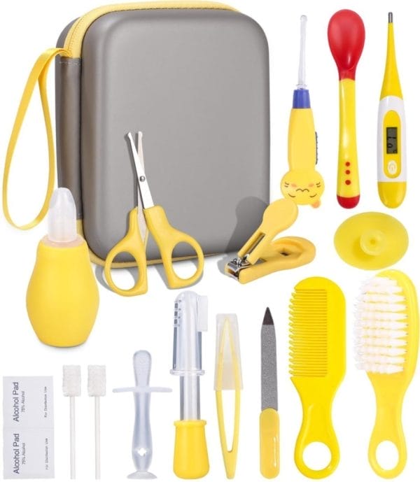Babyverzorgingsset, 16-delig, draagbare babyveiligheidsverzorgingsset, accessoires voor pasgeboren babyverzorging, babynagelverzorgingsset, voor dagelijkse babywasverzorgingsset