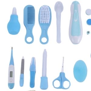 Babyverzorgingsset 20 delige set-Inclusief Baby Nagelvijl - Elektrische Nagelvijl care set - Baby Geschenkset -Newborn Care set-Kraamcadeau -Jongen -Baby-Blauw