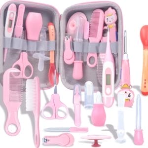Babyverzorgingsset voor pasgeborenen, 14-delige babyverzorgingsset, baby-eerste uitrusting, pasgeborene met draagtas, baby-nagelverzorgingsset voor zuigelingen, peuters, gezondheidszorg en verzorging