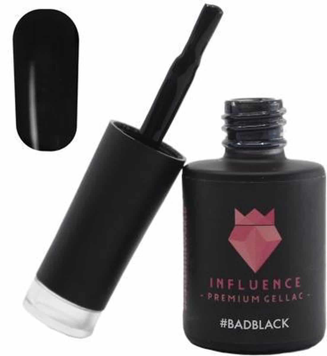#Badblack - Influence Gellac - UV/LED Gellak - Gel nagellak - Gel lak - Zwart - 10 ml
