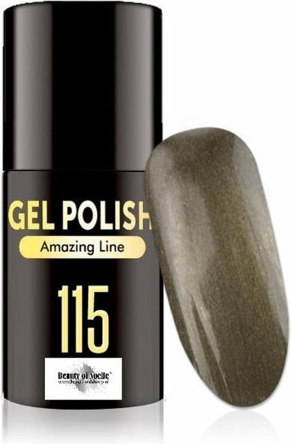 Beauty of Noelle© Top-Line Gellak 115 dark khaki 5ml - gel nagels - acrylnagels - nep nagels - manicure