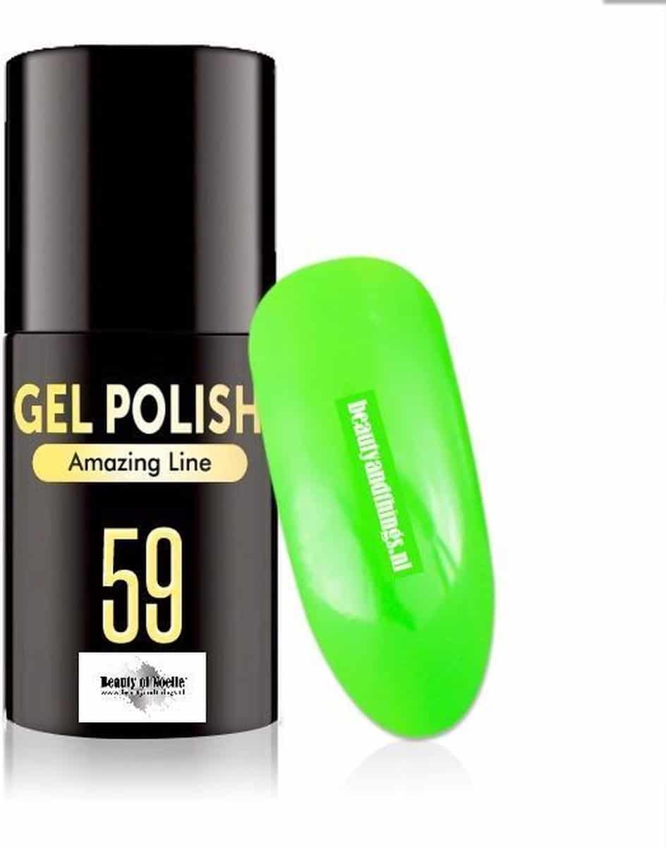 Beauty of Noelle© Top-Line Gellak 59 lime green 5ml - gel nagels - acrylnagels - nep nagels - manicure