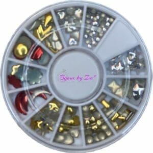 Bijoux by Ive - Rhinestone - Strass - Nagelsteentjes - Nail art - Verschillende vormen en kleuren - Rood Goud en Zilver