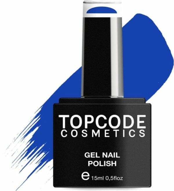 Blauwe gellak van topcode cosmetics - midnight blue - #tcke04 - 15 ml - gel nagellak nagellak blauw gellak blauw gellac