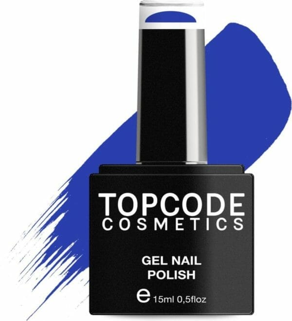 Blauwe gellak van topcode cosmetics - ultramarine blue - #tcbl02 - 15 ml - gel nagellak nagellak blauw gellak blauw gellac