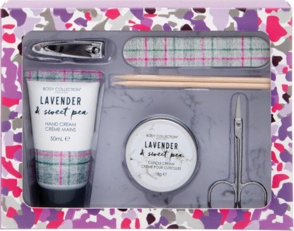 Body collectie lavendel & sweet pea manicure cadeauset