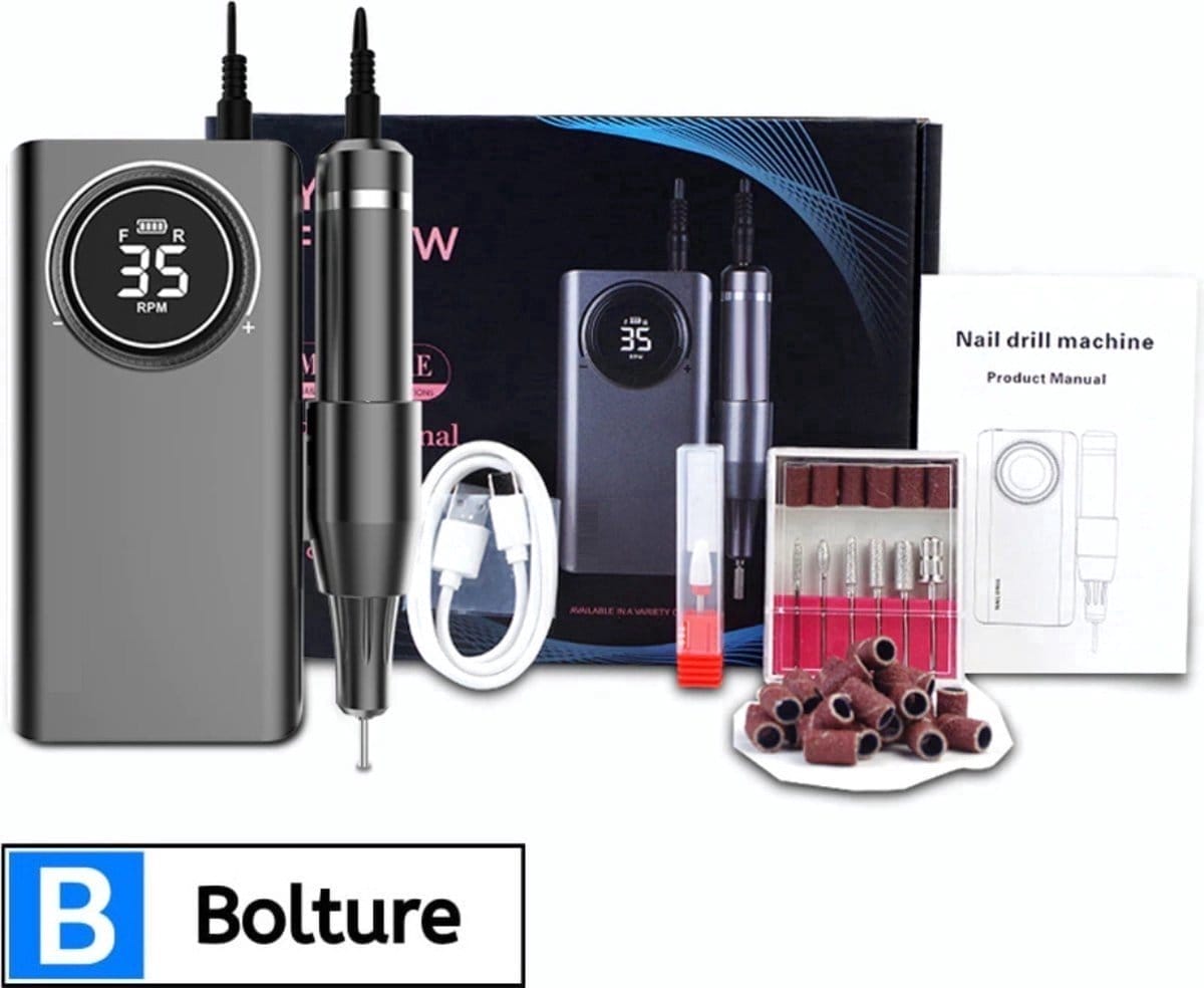 Pedicureset electrisch - manicure set professioneel - elektrische nagelvijl - nagelfrees - voeten Bolture pedicureset electrisch - manicure set professioneel - elektrische nagelvijl - nagelfrees - voeten