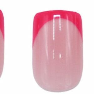 Boozyshop ® Nepnagels Hot Pink - Plaknagels Roze - 24 Stuks - Kunstnagels - French Manicure - Press On Nails - Manicure - Nail Art - Plaknagels met Lijm - French Nails