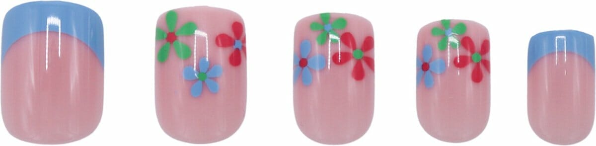 Boozyshop ® nepnagels multicolor flowers - plaknagels bloemen - 24 stuks - kunstnagels - press on nails - manicure - nail art - plaknagels met lijm - french nails Boozyshop ® nepnagels multicolor flowers - plaknagels bloemen - 24 stuks - kunstnagels - press on nails - manicure - nail art - plaknagels met lijm - french nails