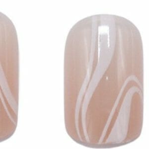 Boozyshop ® Nepnagels Waves - Plaknagels Wit - 24 Stuks - Kunstnagels - Press On Nails - Manicure - Nail Art - Plaknagels met Lijm - French Nails