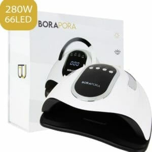 BoraPora Professionele Nageldroger - 280 Watt - 66 LEDS - Geschikt Voor Elke Nagel Gellak - UV Lamp - LED Lamp Nagels - Gellak Lamp