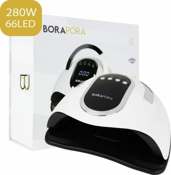 Borapora professionele nageldroger - 280 watt - 66 leds - geschikt voor elke nagel gellak - uv lamp - led lamp nagels - gellak lamp