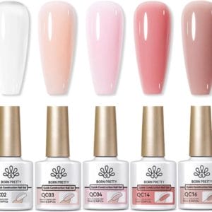 Born Pretty - Biab - 5 stuks -Builder in a bottle - Builder gel - Biab nagellak - Biab set - The gel bottle biab - Biab nagel builder - Gel in a bottle - Builder in a bottle biab - Biab gel