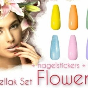 Braembles® - Gellak - Set - Flowers + -Nagelstickers- + -Nagelvijl- 6-delige - Gellak Starterspakket - Gel Nagellak - Pink Gellac - Gellac - Nagels - 10ML - UV-LEDlamp - Sinterklaas-