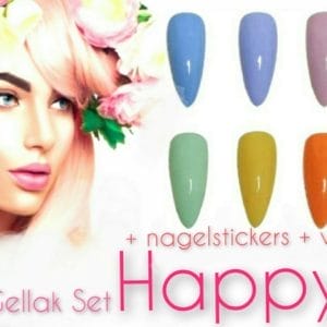 Braembles® -Gellak - Set - Happy + -Nagelstickers- + -Nagelvijl- 6-delige - Gel Nagellak - Gellak Starterspakket - Pink Gellac - Gellac - Nagels - 8 ML - UV-LEDlamp - Sinterklaas -