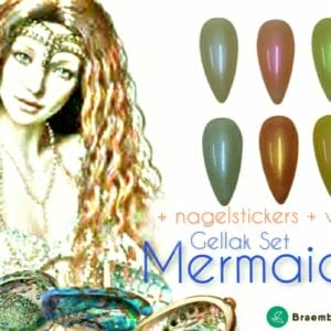 Braembles® -Gellak- Set - Mermaid + -Nagelstickers- + -Nagelvijl- 6-delige - Gellak Starterspakket - Gel Nagellak - Pink Gellac - Gellac - Nagels - 7.3 ML - UV-LEDlamp- Cadeau - Sinterklaas-