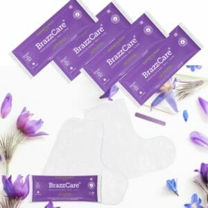 BrazzCare Pedicure Verwen-Set - 4 zakjes met 2 sokken - voor zijdezachte voeten - voetmasker