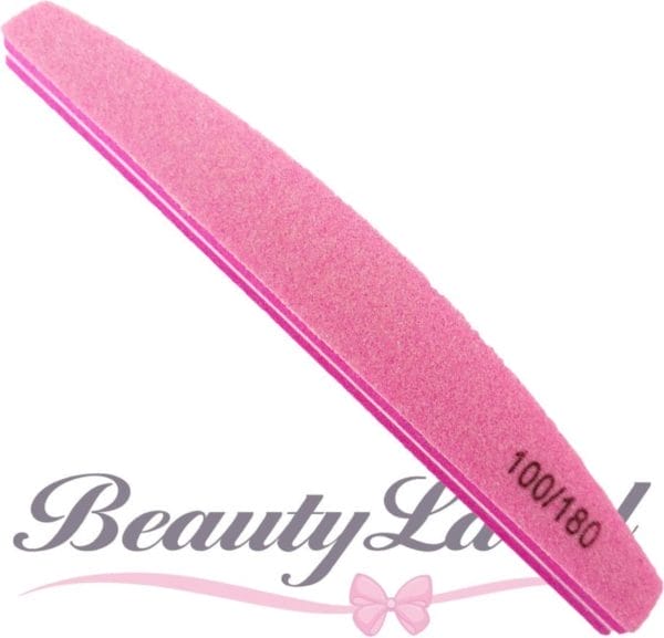 Buffer halfmoon vijl 100/180 - roze 10st.
