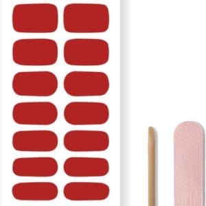 By Emily - Gel Nagel Wraps - Red Cherry | Gel Nail Wraps | Nail Art | Trendy | Design | 20 Stickers | Echte Gel Nagellak| Eenvoudig | Zelfklevend | Nagel Stickers | Gel Nagel Folie | Sjablonen | UV Lamp Nodig