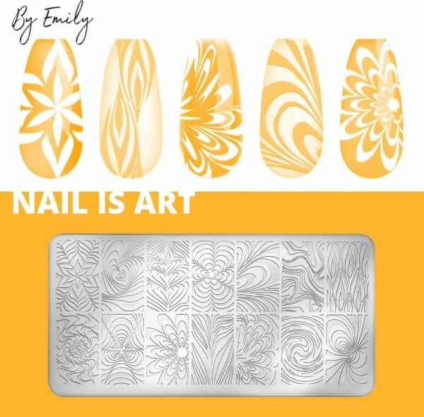 By Emily - Nail Art Stencil | Rozen | 30 designs | Stempelen | Nagelkunst | Manicure | Herbruikbaar | Metaal | Duurzaam | Gellak | Tools | Gereedschap | Sjabloon