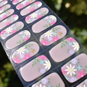 By Emily® Gel Nagel Wraps 'Blossom Bliss' - Gellak Stickers - SpringNails- Lente - UV Lamp Gelnagels - Langhoudende Nagelstickers - Nail Art Folie - 20 Stickers - UV LED Lamp Vereist