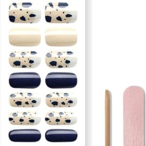 By Emily® Gel Nail Wraps & Gellak Stickers - Blue Moo - Nagelstickers - Gel Nagel Folie - DIY Manicure - Langhoudende Nail Art - UV LED Lamp Vereist - Trendy Designs - Nagelstickers Kerst - Kerst Stickers - Veilig voor Nagels - 20 Stickers