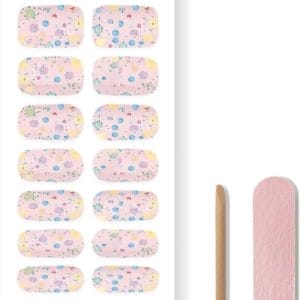 By Emily® Gel Nail Wraps & Gellak Stickers - Bubbly Rosé - Nagelstickers - Gel Nagel Folie - DIY Manicure - Langhoudende Nail Art - UV LED Lamp Vereist - Trendy Designs - Nagelstickers Kerst - Kerst Stickers - Veilig voor Nagels - 20 Stickers