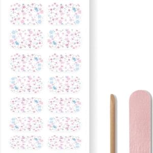 By Emily® Gel Nail Wraps & Gellak Stickers - Confetti Frost - Nagelstickers - Gel Nagel Folie - DIY Manicure - Langhoudende Nail Art - UV LED Lamp Vereist - Trendy Designs - Nagelstickers Kerst - Kerst Stickers - Veilig voor Nagels - 20 Stickers