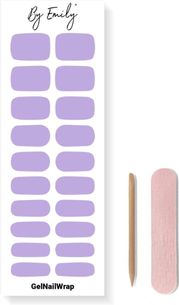 By emily® gel nail wraps & gellak stickers - lavender whispers - nagelstickers - gel nagel folie - diy manicure - langhoudende nail art - uv led lamp vereist - trendy designs - nagelstickers kerst - kerst stickers - veilig voor nagels - 20 stickers