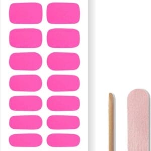 By Emily® Gel Nail Wraps & Gellak Stickers - Pink Flare - Nagelstickers - Gel Nagel Folie - DIY Manicure - Langhoudende Nail Art - UV LED Lamp Vereist - Trendy Designs - Nagelstickers Kerst - Kerst Stickers - Veilig voor Nagels - 20 Stickers