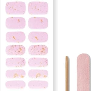 By Emily® Gel Nail Wraps & Gellak Stickers - Pink Glamour - Nagelstickers - Gel Nagel Folie - DIY Manicure - Langhoudende Nail Art - UV LED Lamp Vereist - Trendy Designs - Valentine - Nails - Nagels Inspiratie - Veilig voor Nagels - 20 Stickers