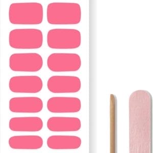 By Emily® Gel Nail Wraps & Gellak Stickers - Pink Sorbet Swirl - Nagelstickers - Gel Nagel Folie - DIY Manicure - Langhoudende Nail Art - UV LED Lamp Vereist - Trendy Designs - Nagelstickers Kerst - Kerst Stickers - Veilig voor Nagels - 20 Stickers