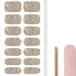 By Emily® Gel Nail Wraps & Gellak Stickers - Silver Sparkle - Nagelstickers - Gel Nagel Folie - DIY Manicure - Langhoudende Nail Art - UV LED Lamp Vereist - Trendy Designs - SpringNails- Lente - Nagels Inspiratie - Veilig voor Nagels - 20 Stickers