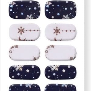 By Emily® Gel Nail Wraps & Gellak Stickers - Twinkling Snowdance - Nagelstickers - Gel Nagel Folie - DIY Manicure - Langhoudende Nail Art - UV LED Lamp Vereist - Trendy Designs - Nagelstickers Kerst - Kerst Stickers - Veilig voor Nagels - 20 Stickers