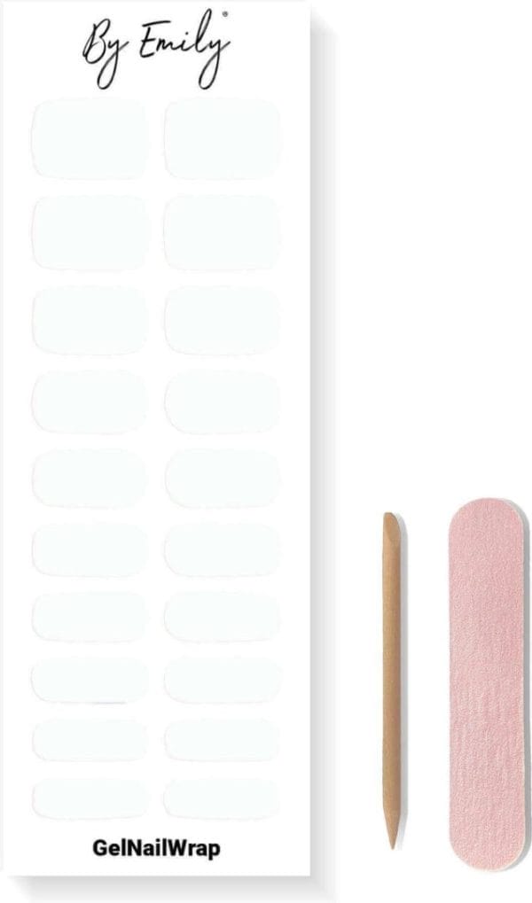 By emily® gel nail wraps & gellak stickers - white swan - nagelstickers - gel nagel folie - diy manicure - langhoudende nail art - uv led lamp vereist - trendy designs - nagelstickers kerst - kerst stickers - veilig voor nagels - 20 stickers